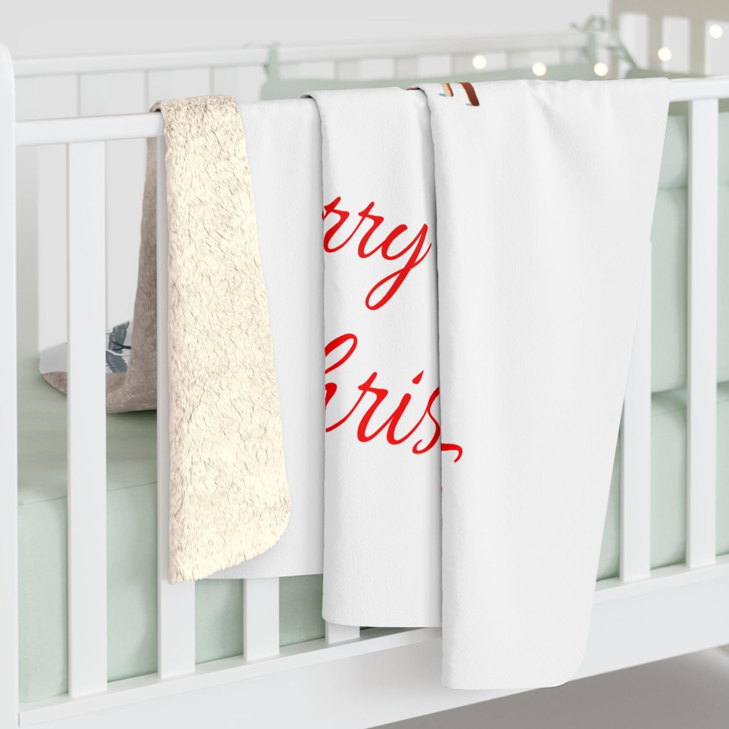 Festive Fox - Sherpa Fleece Blanket