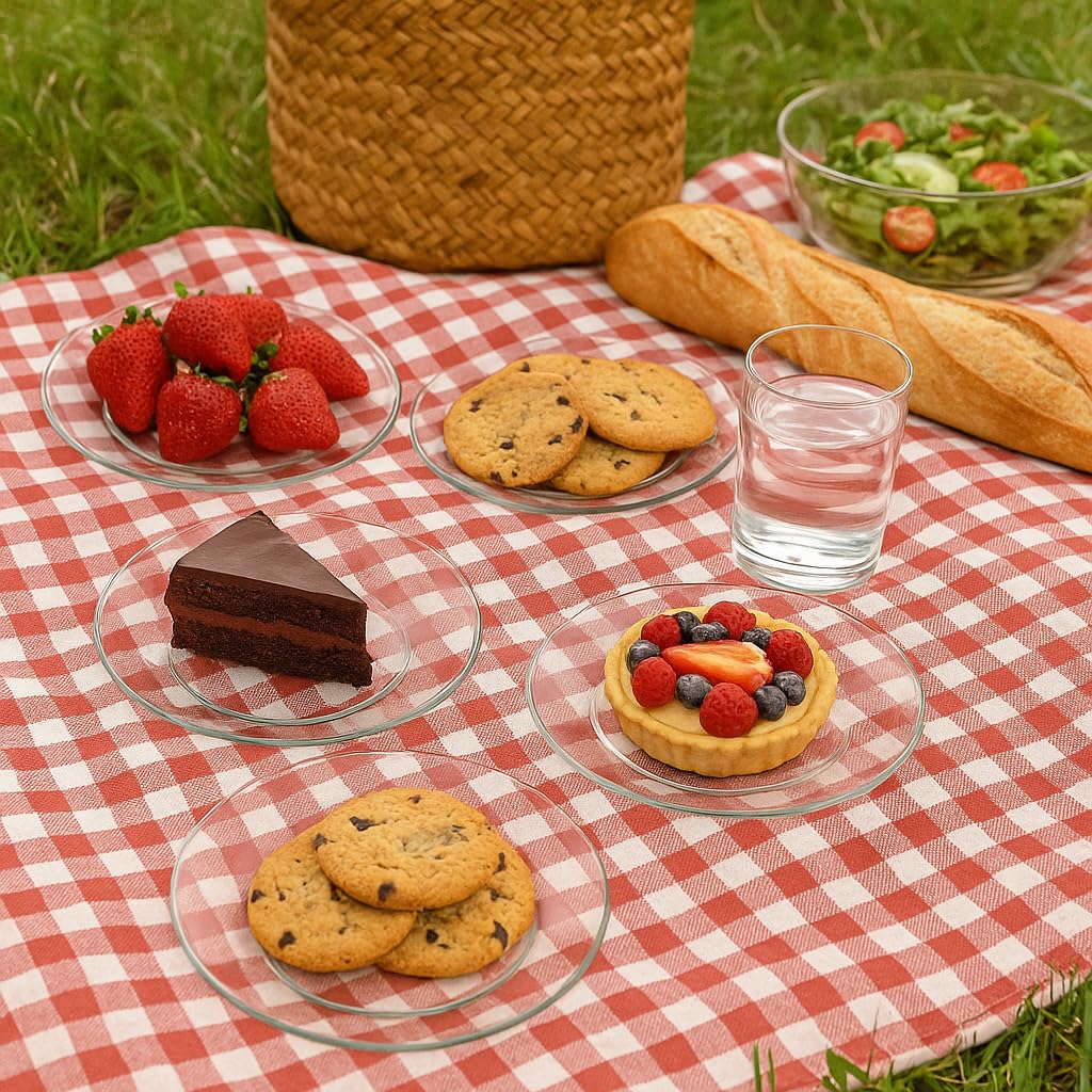 Glass Salad Plate - 7.5in - Set of 4