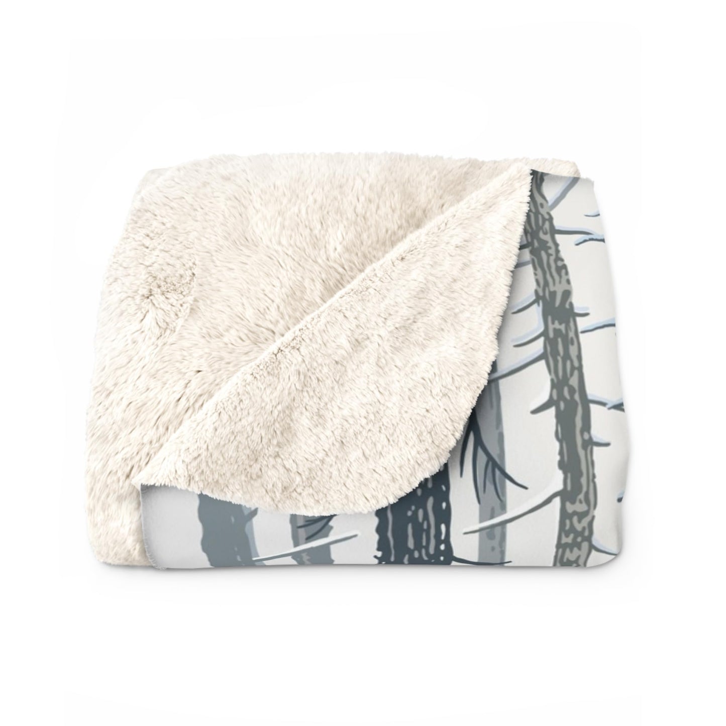 Festive Fox - Sherpa Fleece Blanket