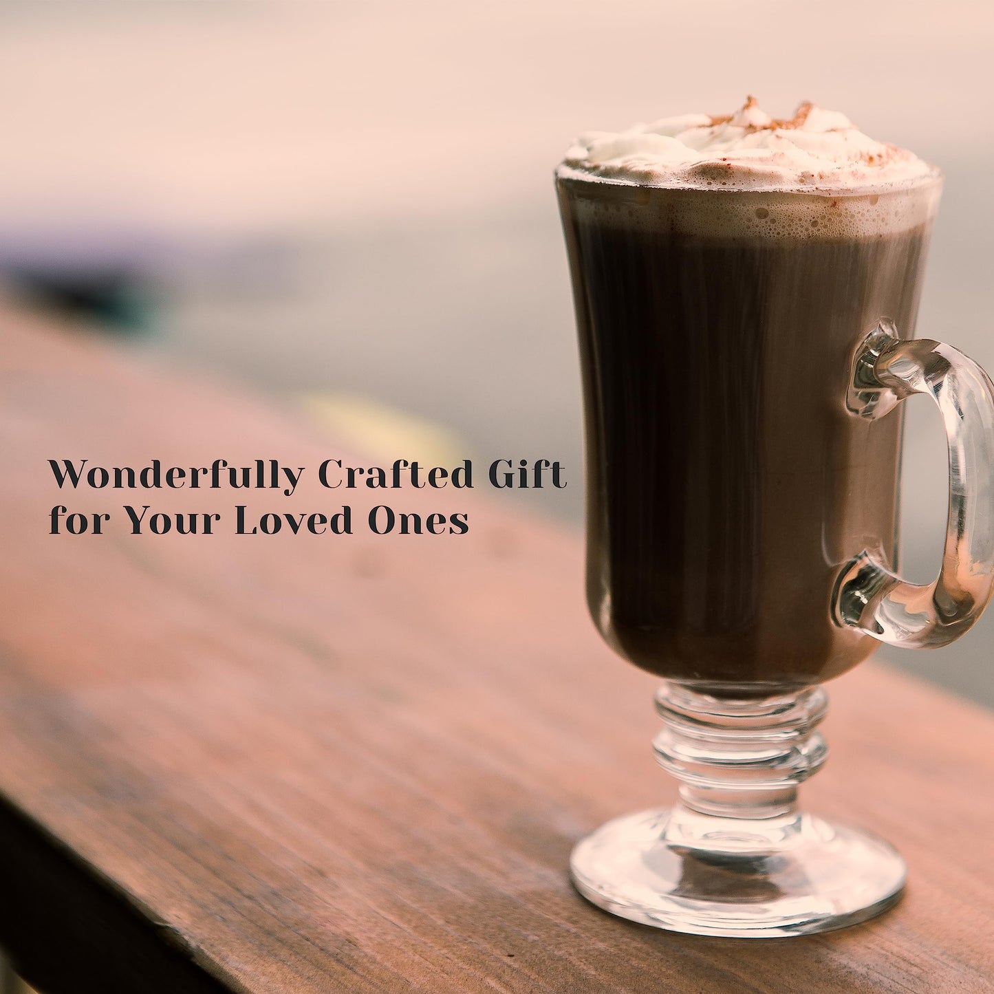 PARNOO Irish Coffee Mugs - 8 oz - Set of 4