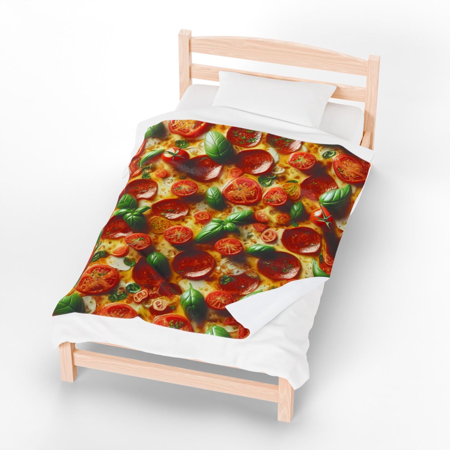 Pizza Toppings - Velveteen Plush Blanket