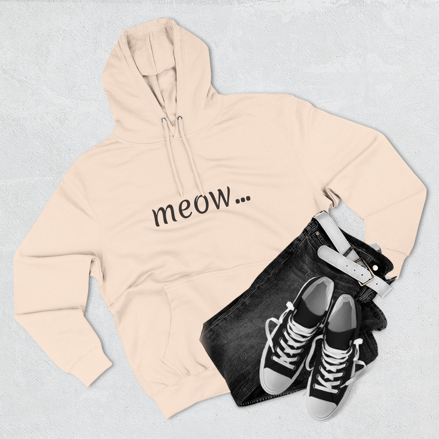 meow... - Cozy Cat Lover Hoodie - Fleece - Casual Wear
