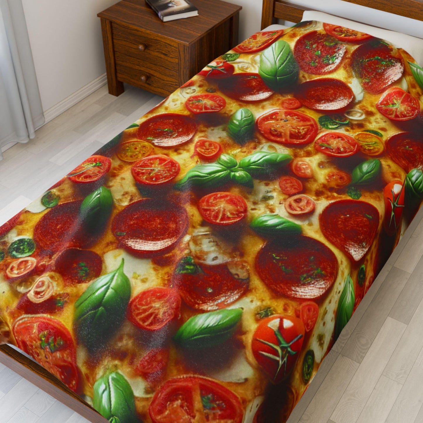 Pizza Toppings - Velveteen Plush Blanket