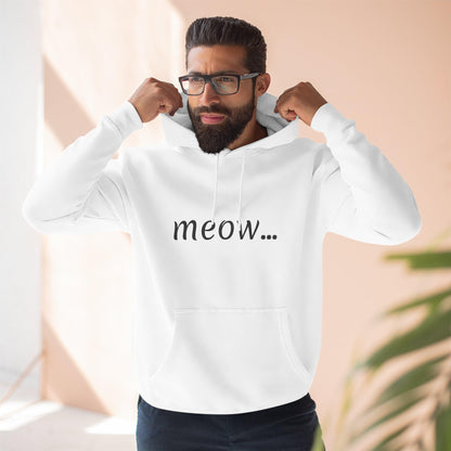 meow... - Cozy Cat Lover Hoodie - Fleece - Casual Wear