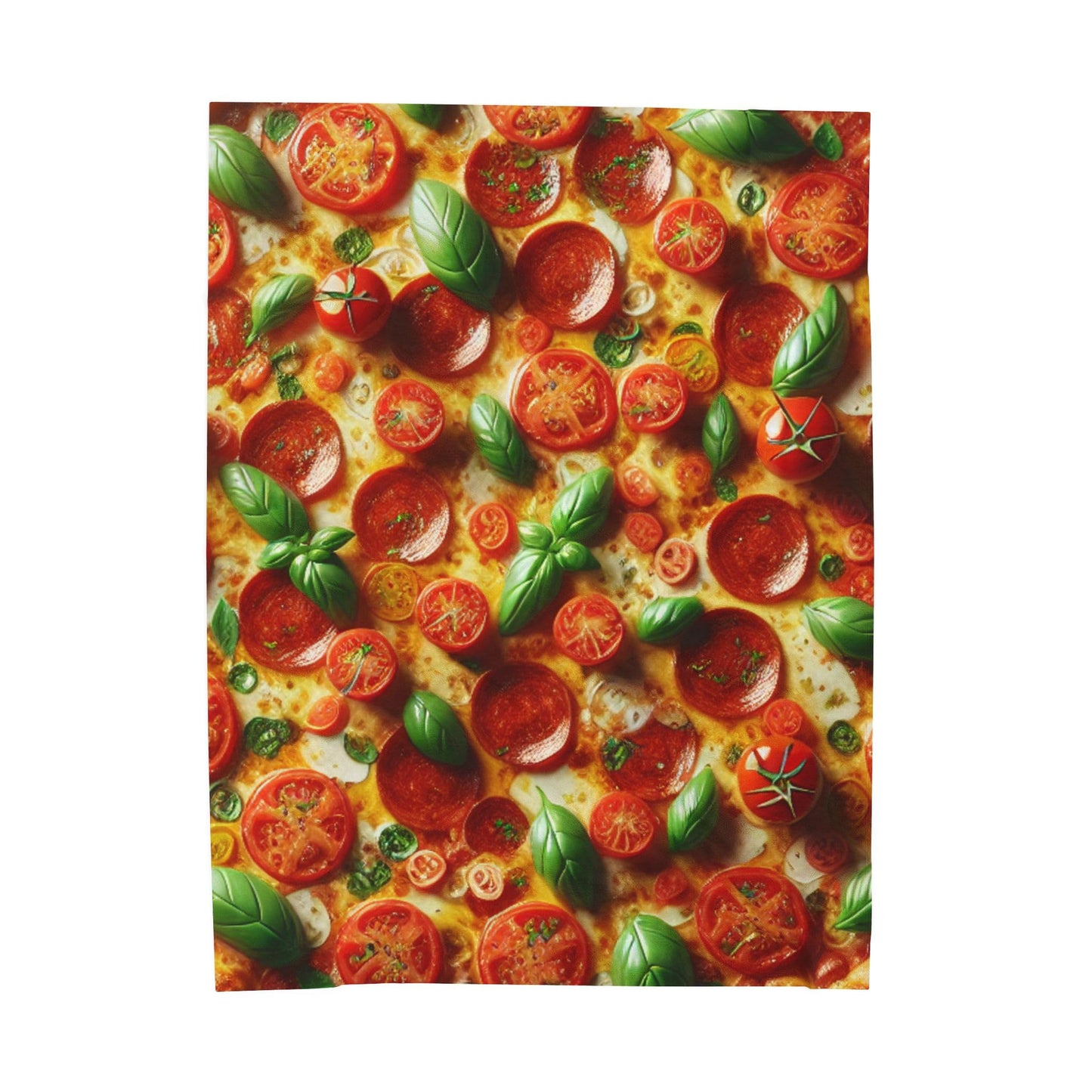 Pizza Toppings - Velveteen Plush Blanket