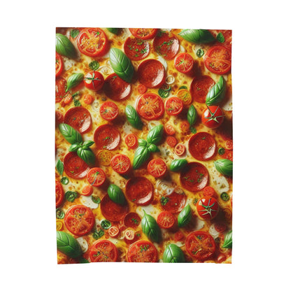 Pizza Toppings - Velveteen Plush Blanket