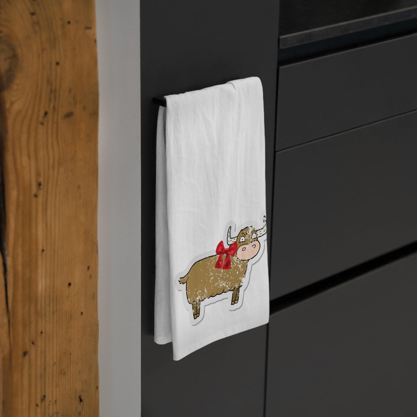 Christmas Cow - Tea Towel