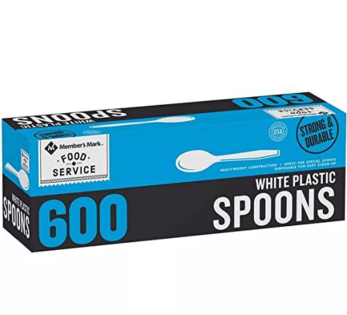 Member's Mark Heavyweight White Plastic Disposable Spoons