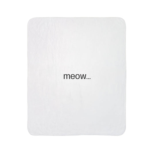 meow... - Fleece Sherpa Blanket