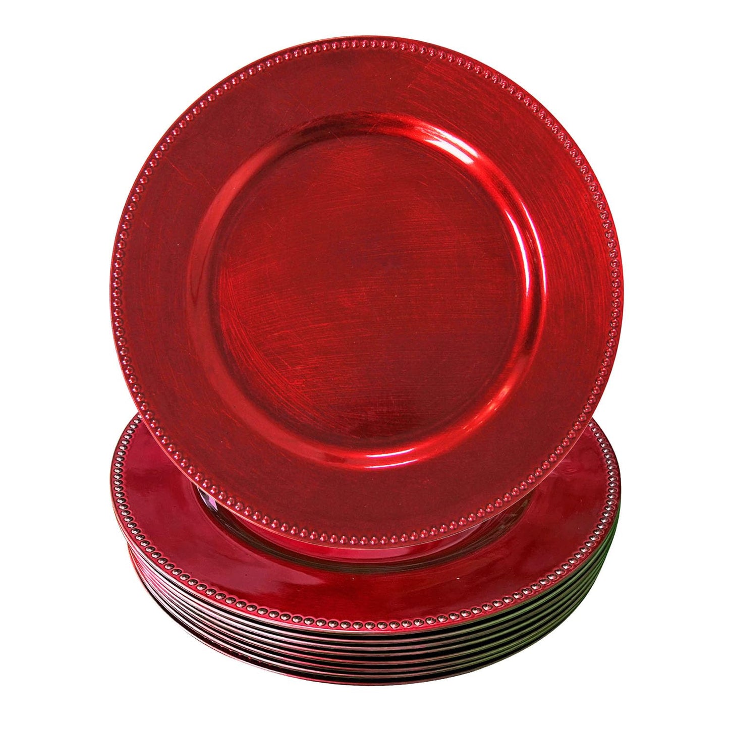 Stone Edge Plastic Charger Plates - 13in - Set of 12