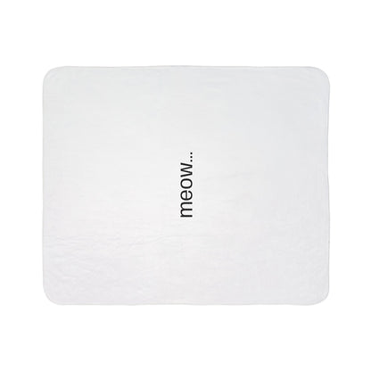 meow... - Fleece Sherpa Blanket