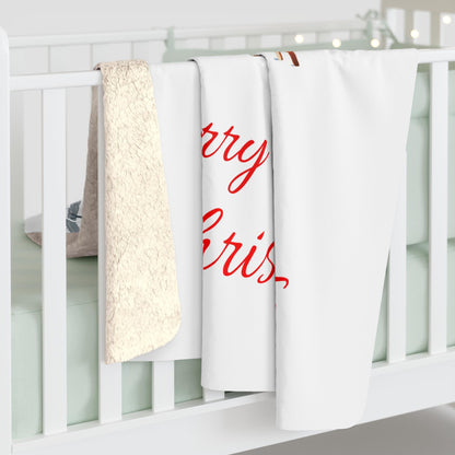 Festive Fox - Sherpa Fleece Blanket