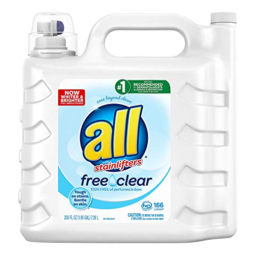 all 2X Ultra with Stainlifter Free & Clear (250 Ounce, 166 loads) (5 Pack)
