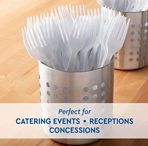 Member's Mark Heavyweight White Plastic Disposable Forks