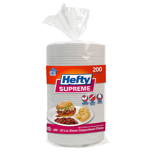 Hefty Supreme 3-Section Foam Plate (200 ct.) (3 Pack)