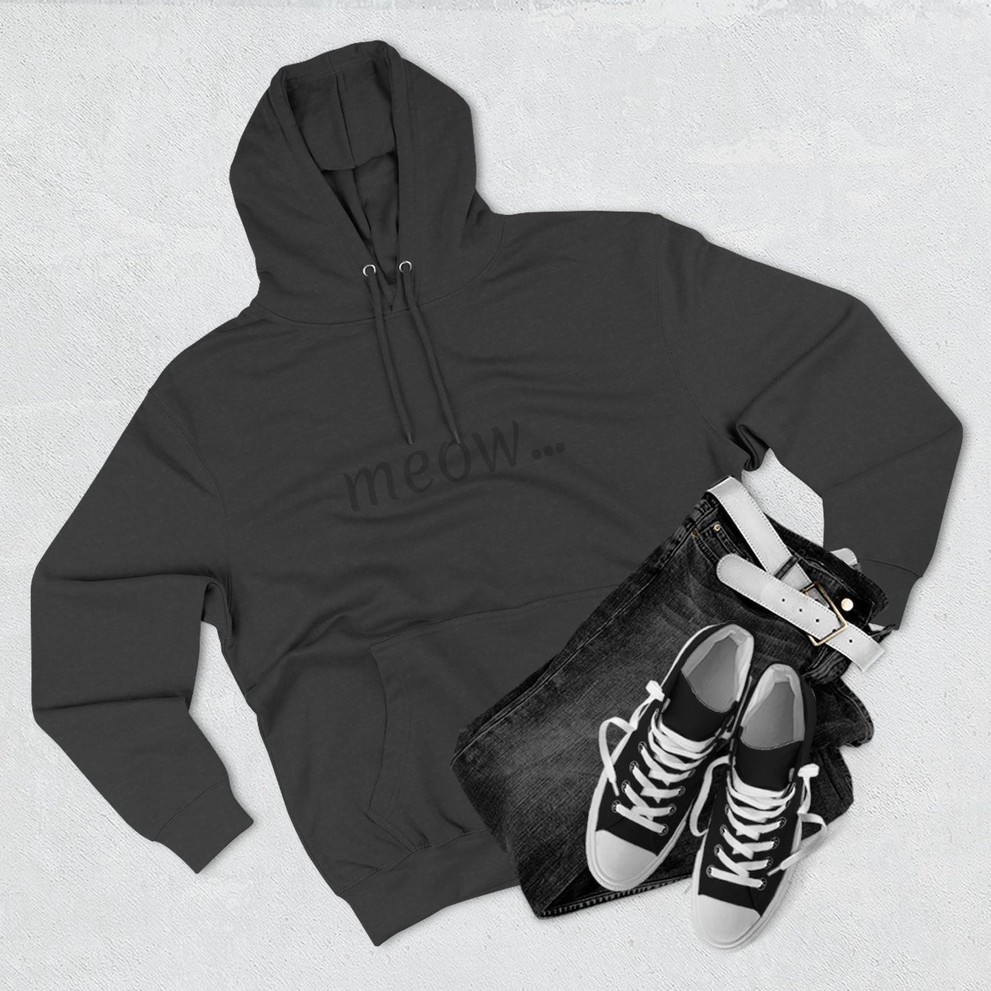 meow... - Cozy Cat Lover Hoodie - Fleece - Casual Wear