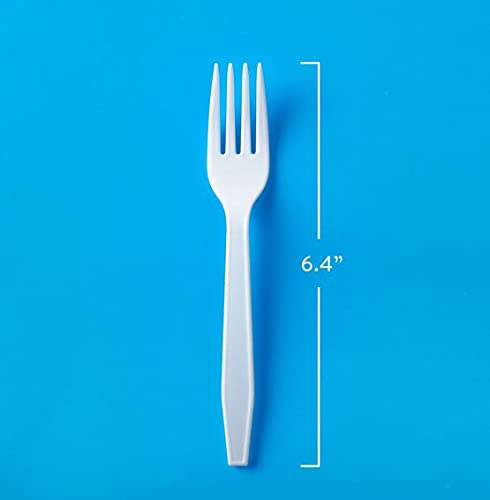 Member's Mark Heavyweight White Plastic Disposable Forks