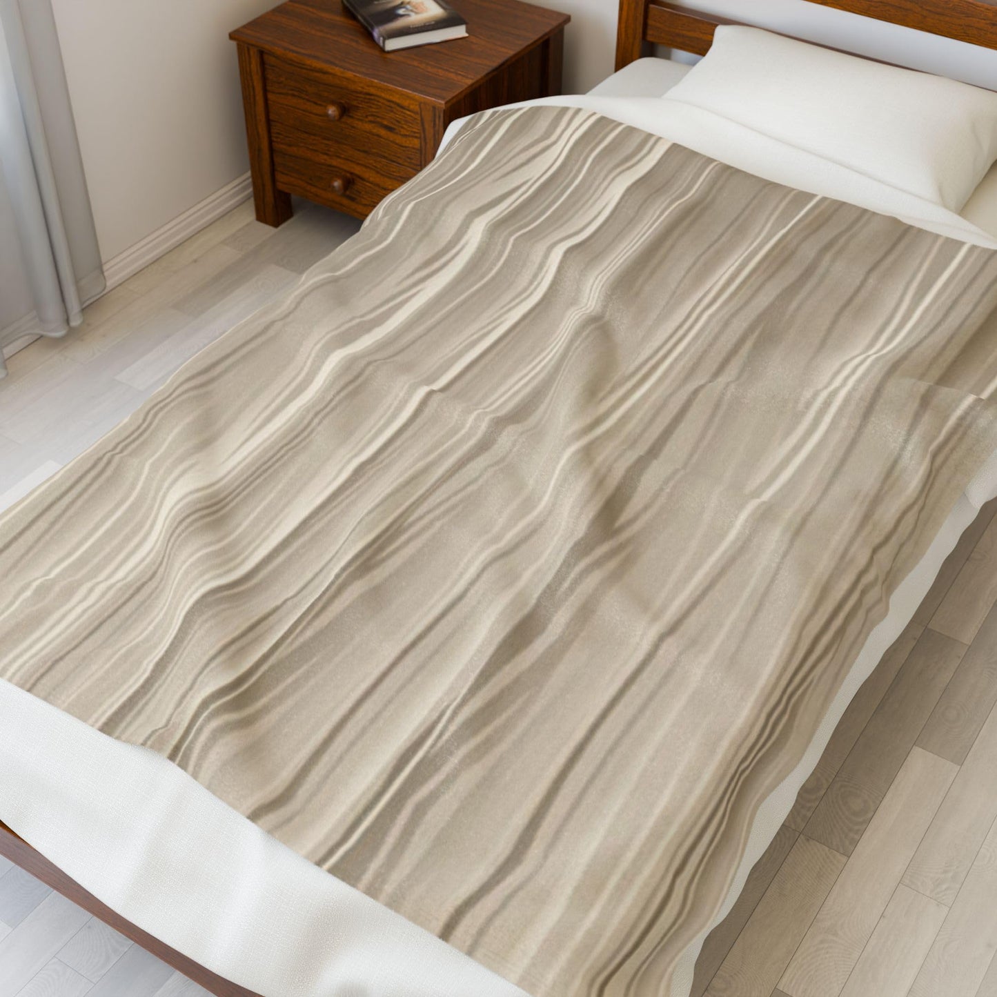 Light Wood Texture - Luxurious Velveteen Plush Blanket