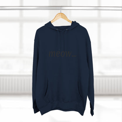 meow... - Cozy Cat Lover Hoodie - Fleece - Casual Wear