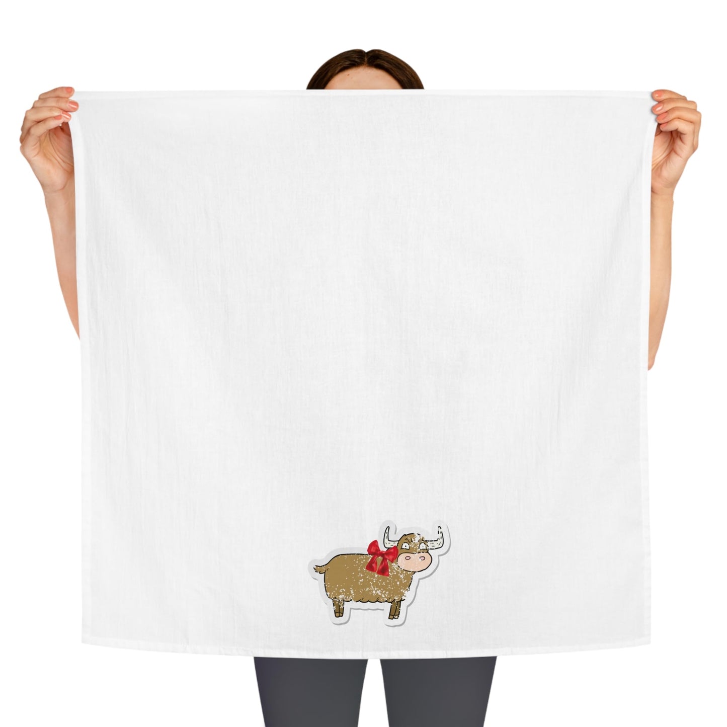 Christmas Cow - Tea Towel