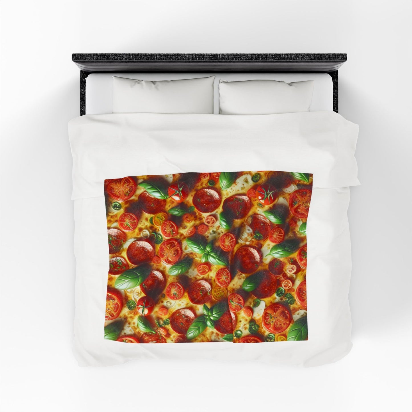 Pizza Toppings - Velveteen Plush Blanket