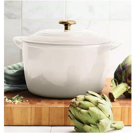 Enameled Cast Iron 7-Quart Covered Round Dutch Oven