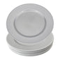 Beaded Plastic Charger Plates - Silver - Set of 12