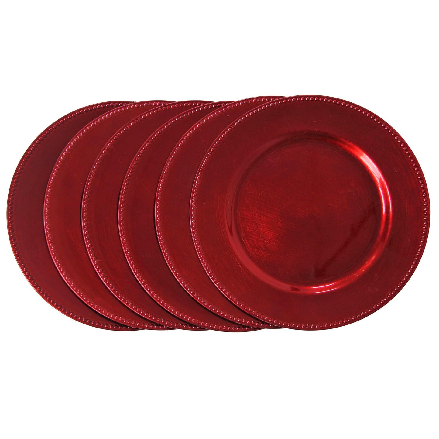 Stone Edge Plastic Charger Plates - 13in - Set of 12