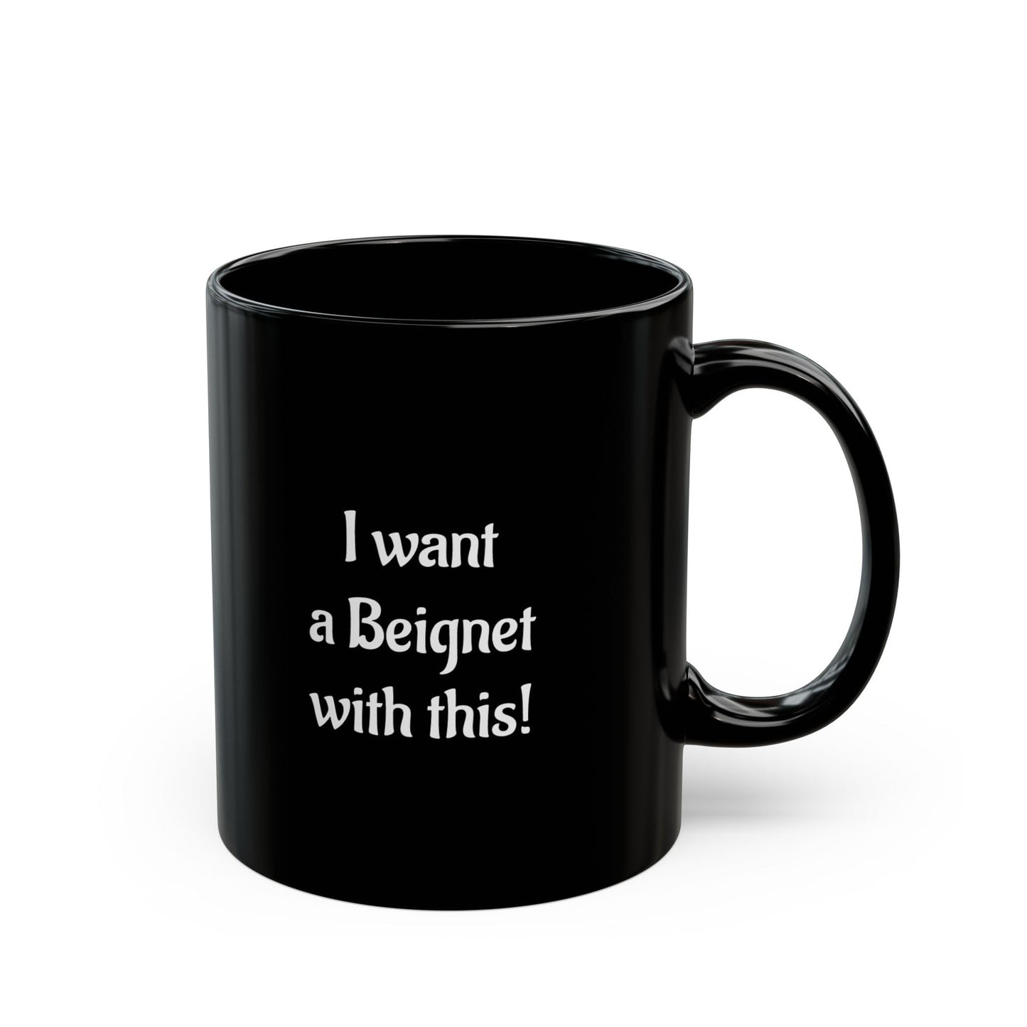 Pink Double Shotgun - I want a Beignet with this! - Richard Lewis - New Orleans -Black Mug