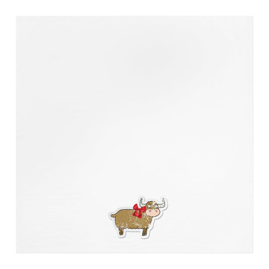 Christmas Cow - Tea Towel