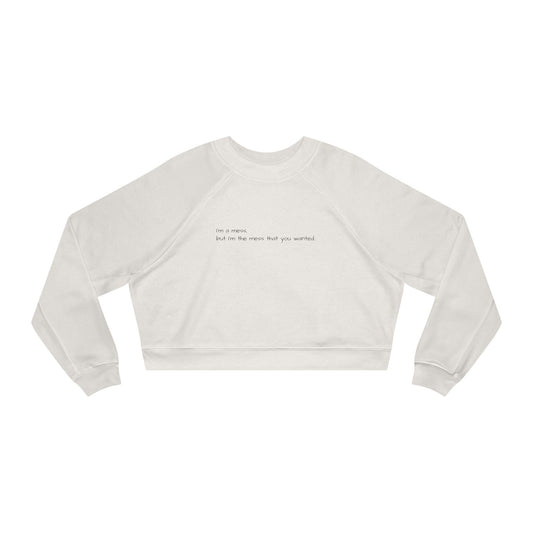 Cropped Fleece Pullover - Sweatshirt