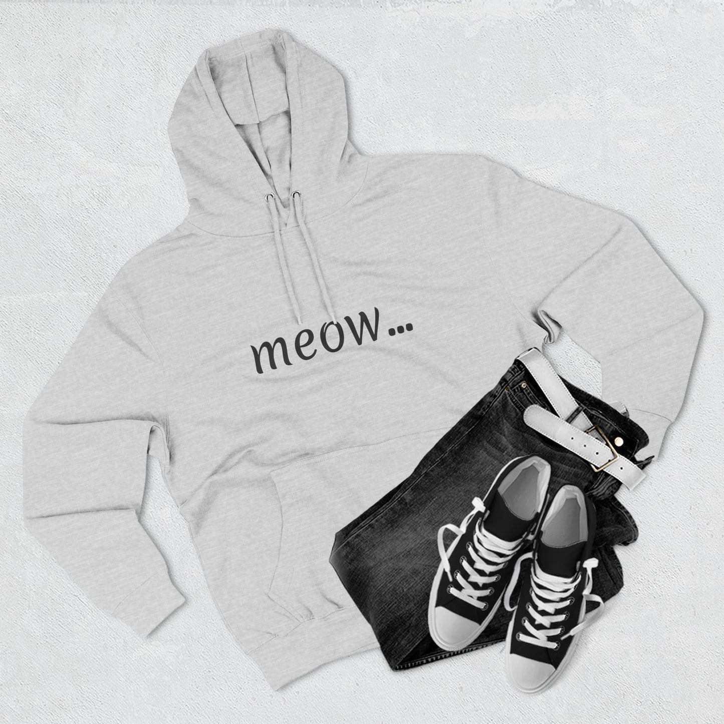 meow... - Cozy Cat Lover Hoodie - Fleece - Casual Wear