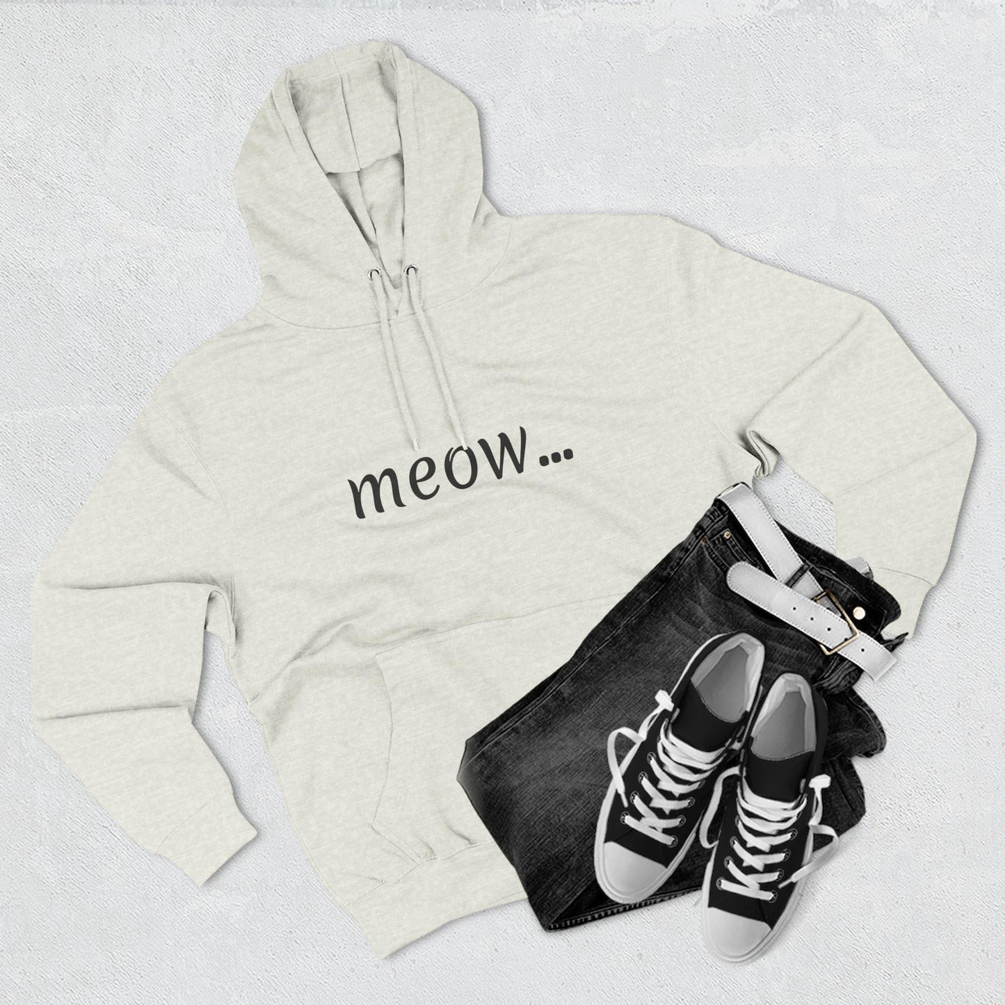 meow... - Cozy Cat Lover Hoodie - Fleece - Casual Wear