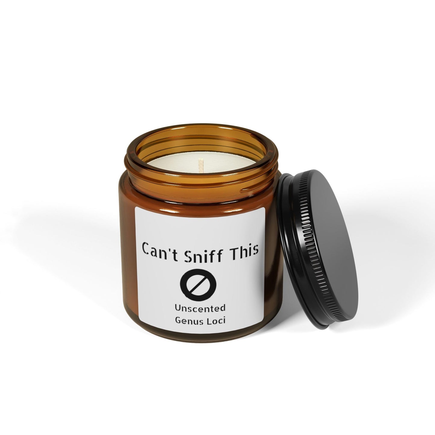 Can't Sniff This - Unscented Soy Candle - Amber Jar