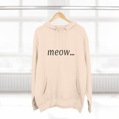 meow... - Cozy Cat Lover Hoodie - Fleece - Casual Wear