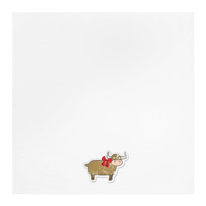 Christmas Cow - Tea Towel