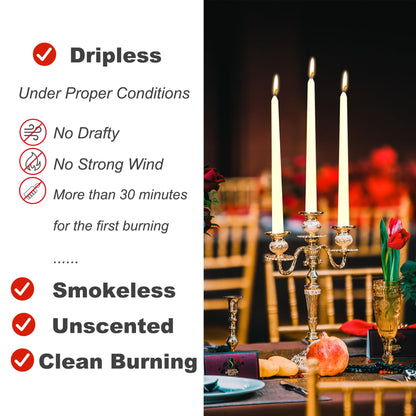 Taper Candles - 10in - White