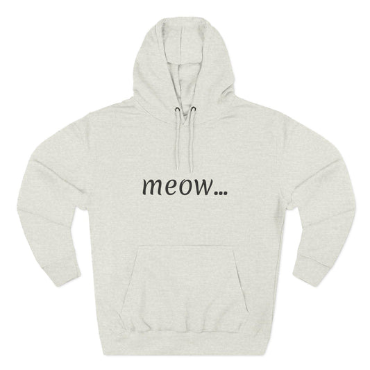 meow... - Cozy Cat Lover Hoodie - Fleece - Casual Wear