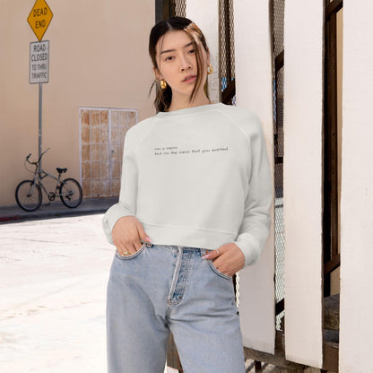 Cropped Fleece Pullover - Sweatshirt