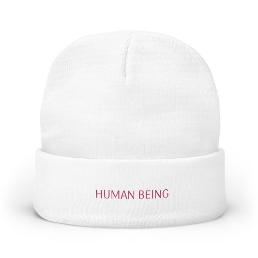 Human Being - Embroidered Knit Beanie