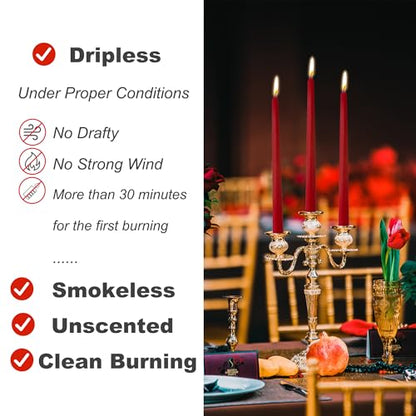 Taper Candles - 10in - White