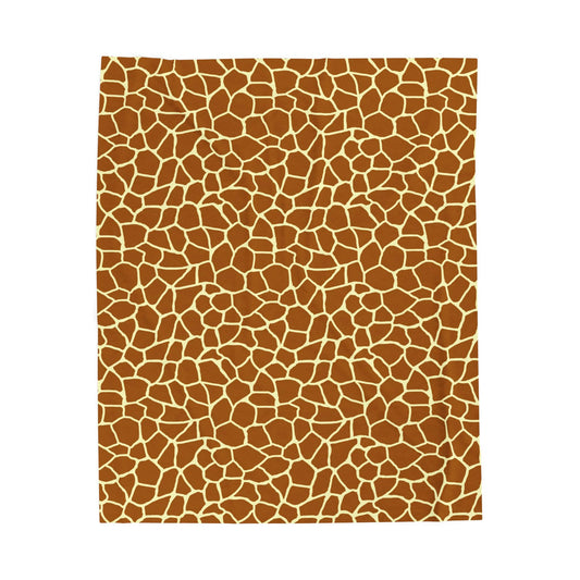Giraffe Print - Cozy Velveteen Plush Blanket