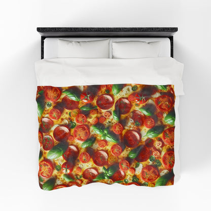Pizza Toppings - Velveteen Plush Blanket