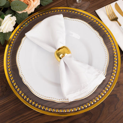 Table Cloths Factory Beaded Charger Plates - 13in - Set of 6