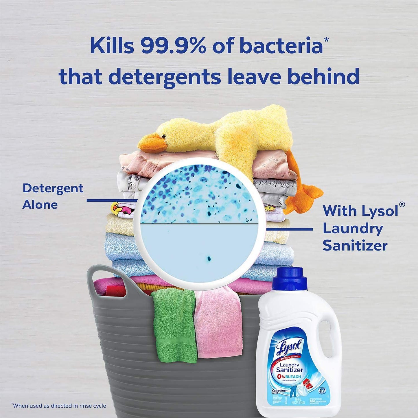 Laundry Sanitizer Additive, 0% Bleach Crisp Linen Scent 150 Fl. Oz oz