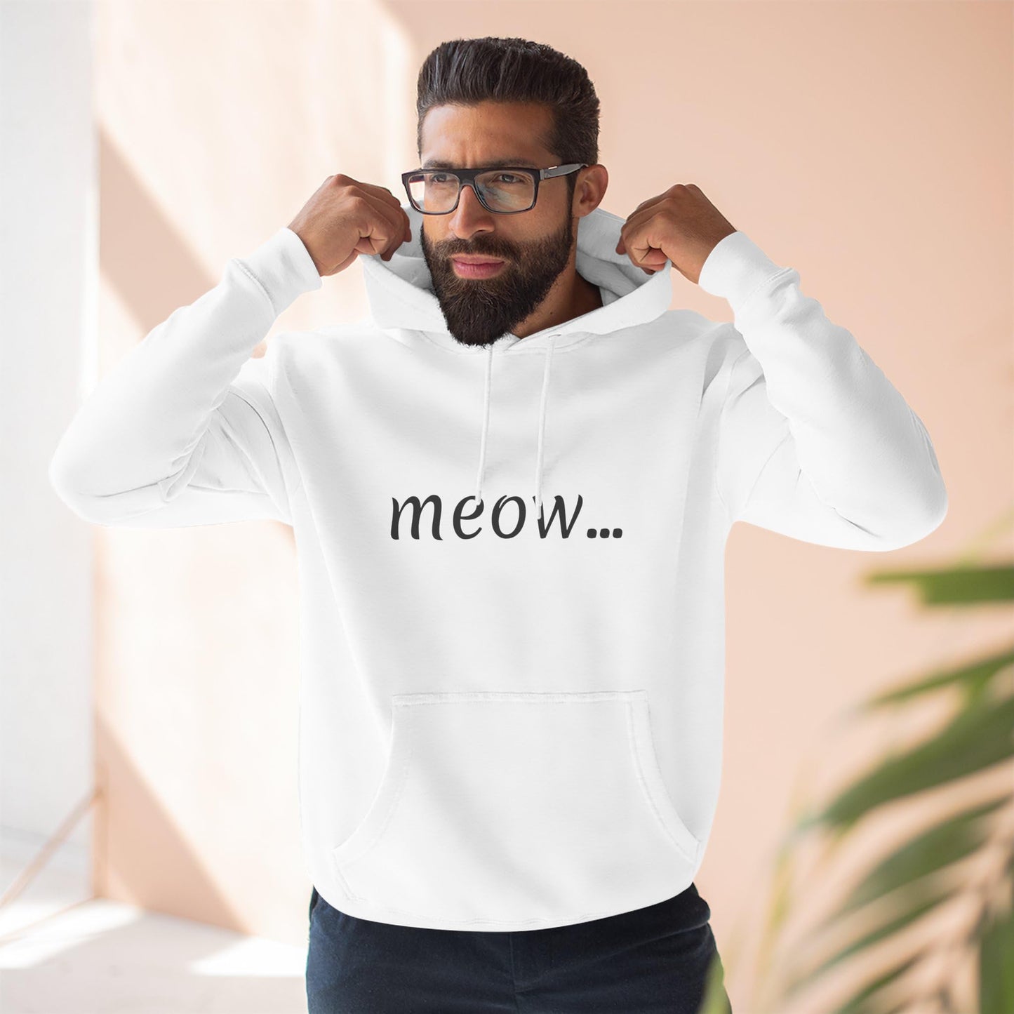 meow... - Cozy Cat Lover Hoodie - Fleece - Casual Wear