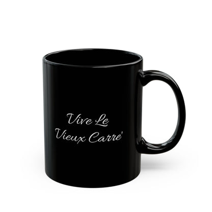 Old Signs - Vive Le Vieux Carre' - Richard Lewis - New Orleans - Black Mug