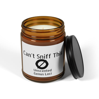 Can't Sniff This - Unscented Soy Candle - Amber Jar