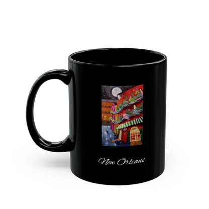 Cafe’ Rouge - Laissez Les Bon Temps Rouler - Richard Lewis - New Orleans - Black Mug