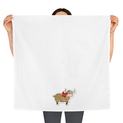 Christmas Cow - Tea Towel